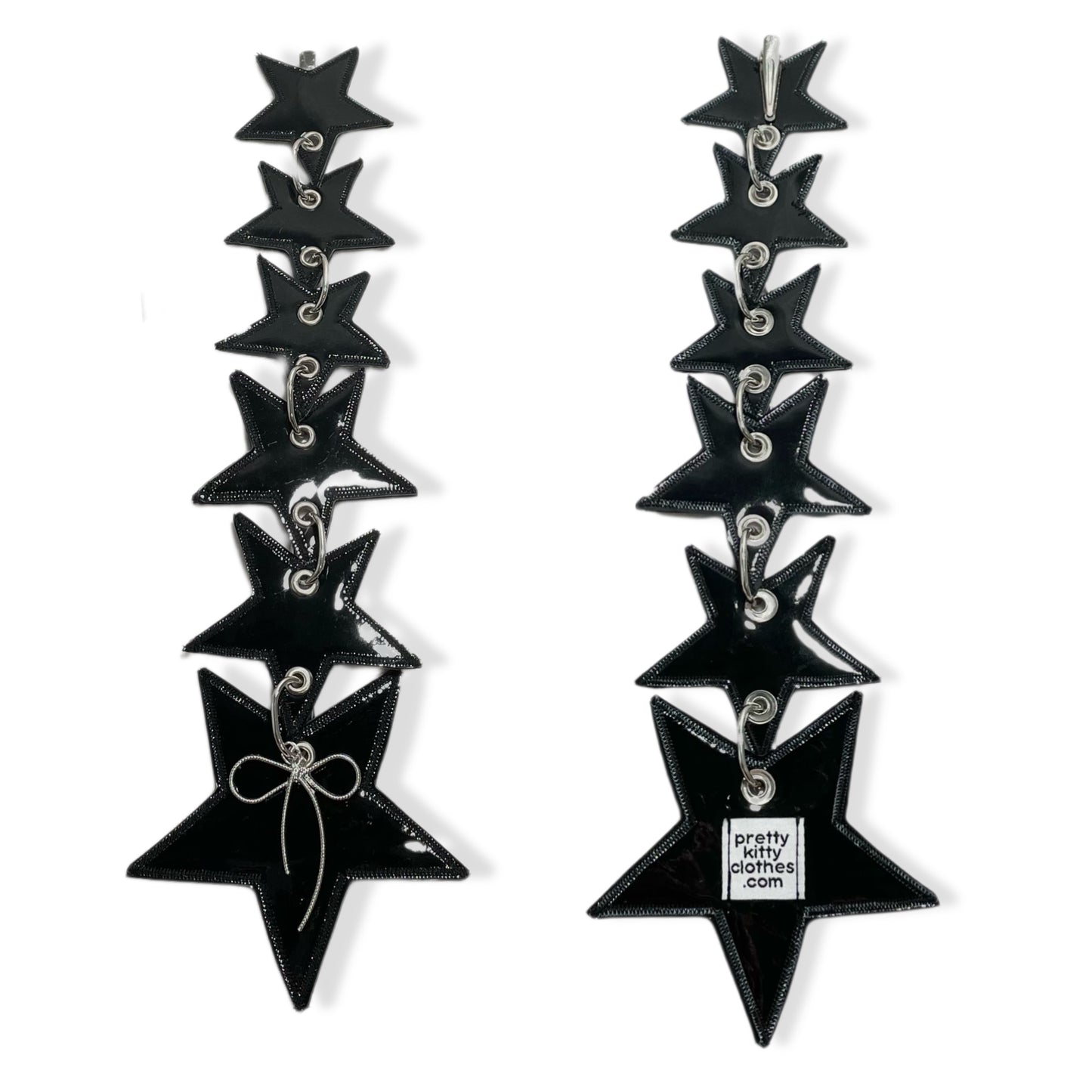 Vinyl Black Bow Star Tie