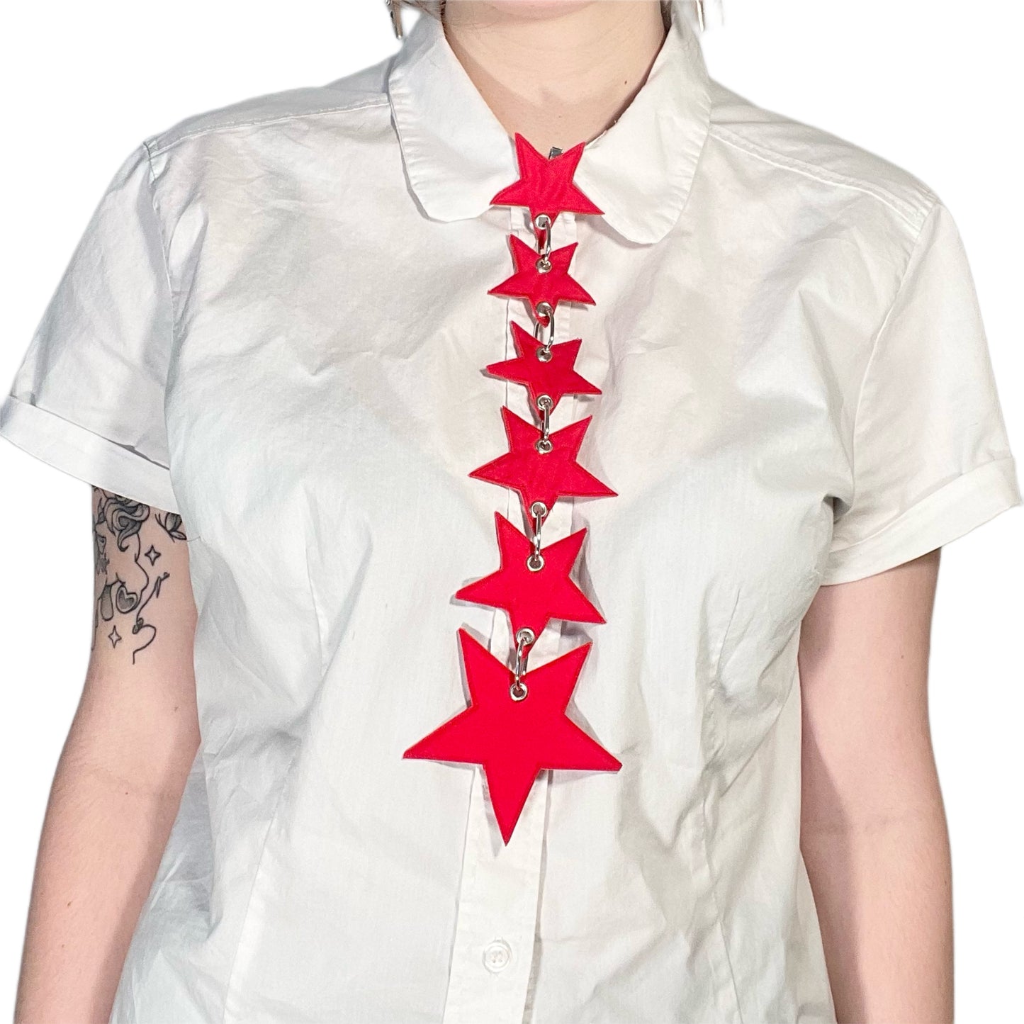 Matte Red Star Tie