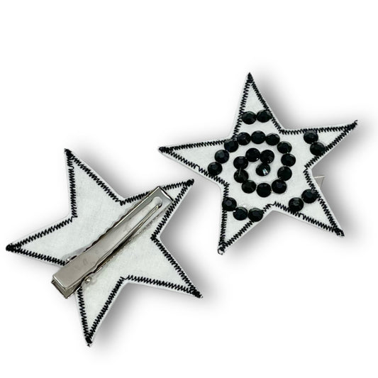 White Spiral star clips